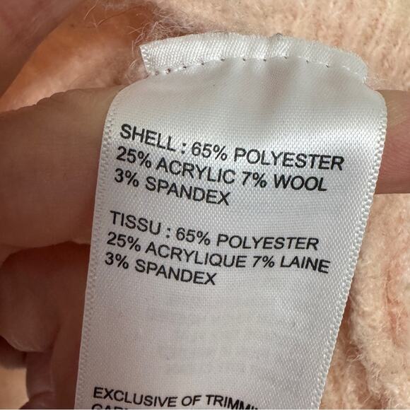 Boundless North Pink Fuzzy Floral Embroidered Crew Neck Sweater Womens L Grandma - Picture 6 of 11